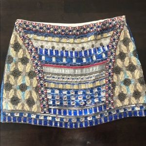 Revolve Beaded Mini Skirt
